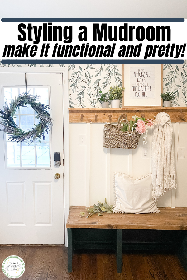 This DIY mudroom has a beautiful corner bench, lockers, cabinets, and a peg rail batten wall. See all of the tutorials and FAQs. #diymudroom #mudroombuild #mudroomstyling #homedecor