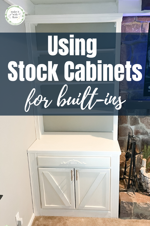 Using stock cabinets for built ins is a great time saver, and the perfect way to make your custom project easier. #stockcabinets #diybuiltins #builtincabinets #diy