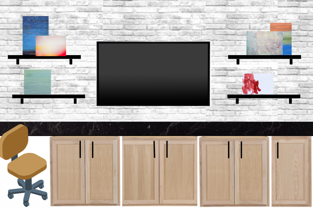 This game room makeover is part of the One Room Challenge. It will include DIY building projects, wall treatment, and more! 