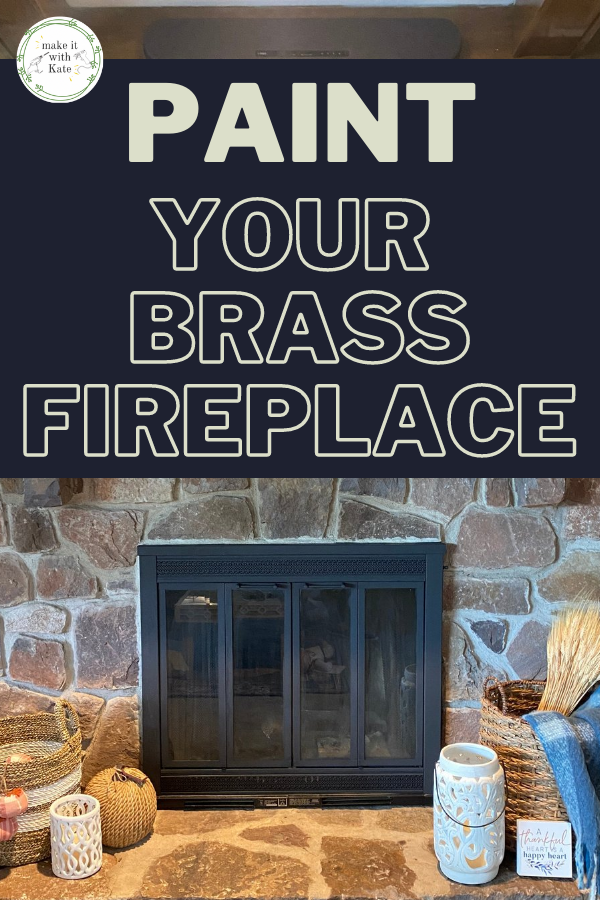 This quick and easy DIY tutorial will show you how to paint a brass fireplace. This will update your home immediately! #paintedfireplace #diyhomeprojects #DIYpaintprojects