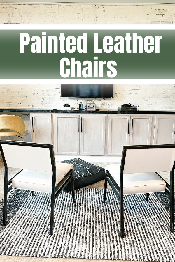 These painted leather chairs were so easy to do. The paint gave outdated green leather, mid-centure modern chairs just the update they need.
