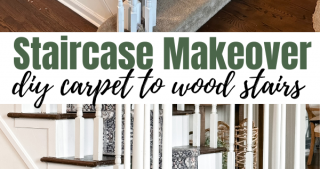 Staircase Makeover: Carpet to Wood Stairs