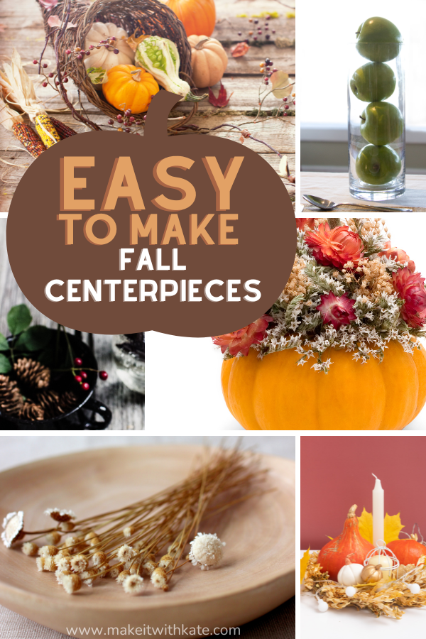 These DIY Fall centerpieces using natural items like pumpkins or flowers, or faux apples and cranberries to create stunning arrangements.